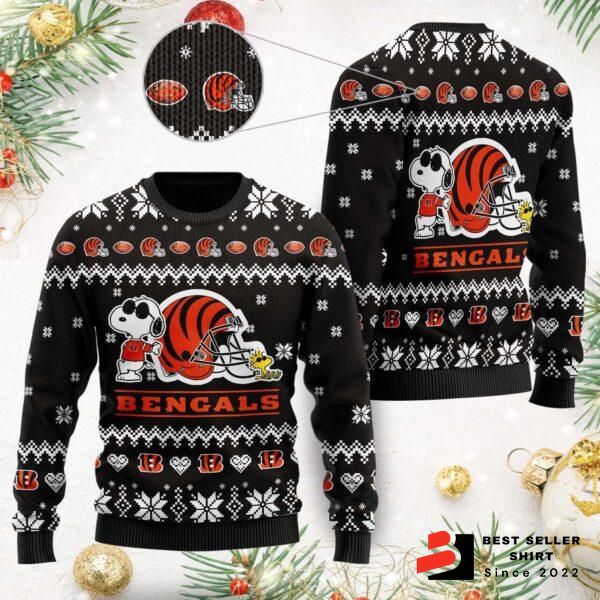 Cincinnati Bengals Logo Bengals Team Xmas Gift Custom Ugly Christmas Sweater Personalized 1