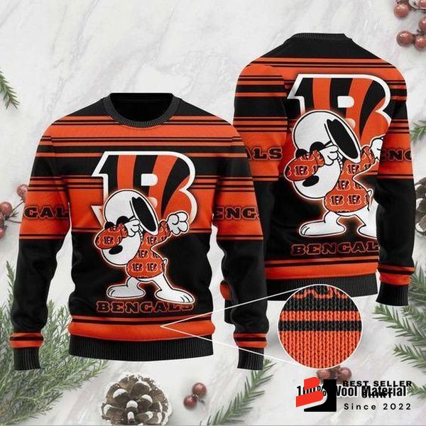 Cincinnati Bengals Logo Bengals Team Xmas Gift Custom Ugly Christmas Sweater Unisex Sweater 1