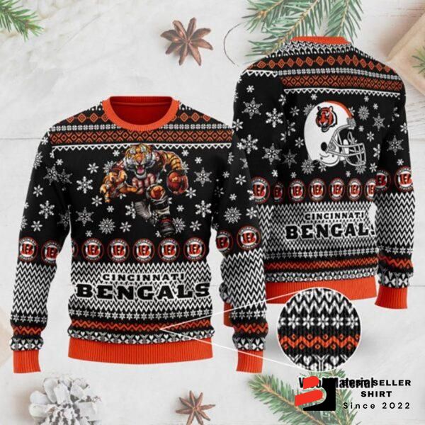 Cincinnati Bengals Logo Bengals Team Xmas Gift Ugly Christmas Sweater Custom Best Gift 1