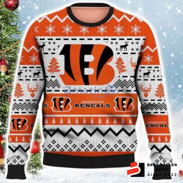 Cincinnati Bengals Logo Bengals Team Xmas Gift Ugly Christmas Sweater Custom Christmas Party 1