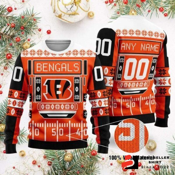 Cincinnati Bengals Logo Xmas Gift Bengals Team Ugly Christmas Sweater Custom Best Gift 1