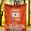 Cincinnati Bengals Paycor Stadium Fleece Blanket Quilt2B1 BXX0I