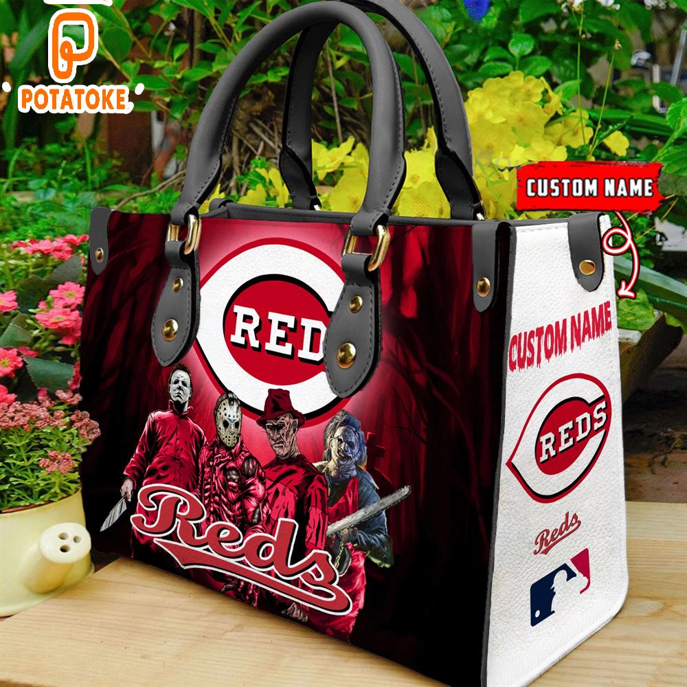 Cincinnati Reds MLB Halloween Women Leather Hand Bag