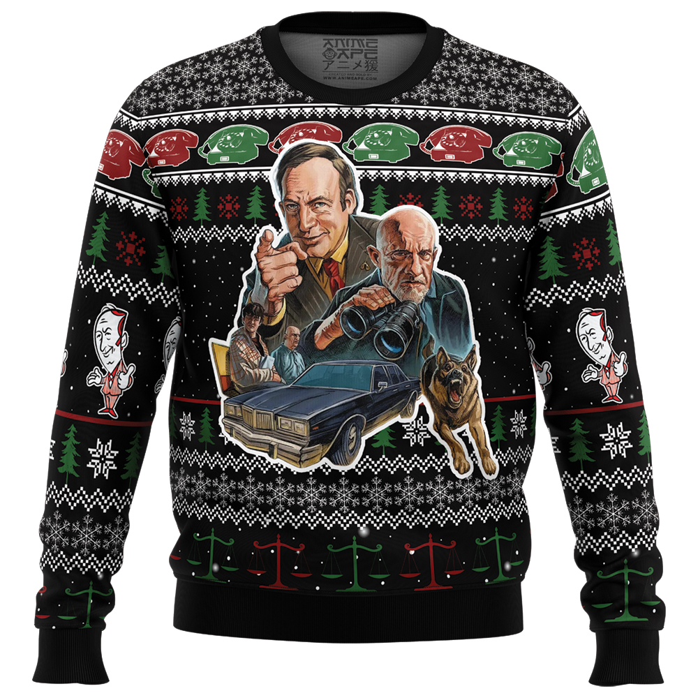 Classic Better Call Saul Ugly Christmas Sweater FRONT mockup