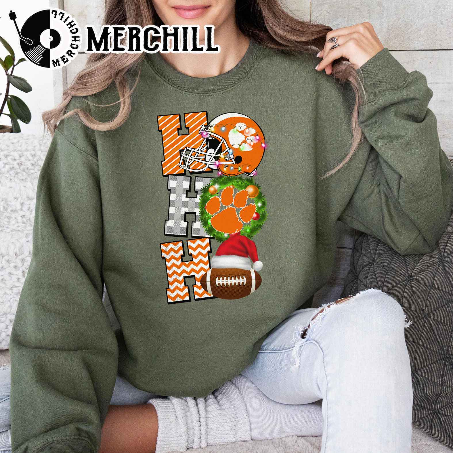 Clemson Tigers Football Christmas Sweatshirt Christmas Game Day Shirt 4