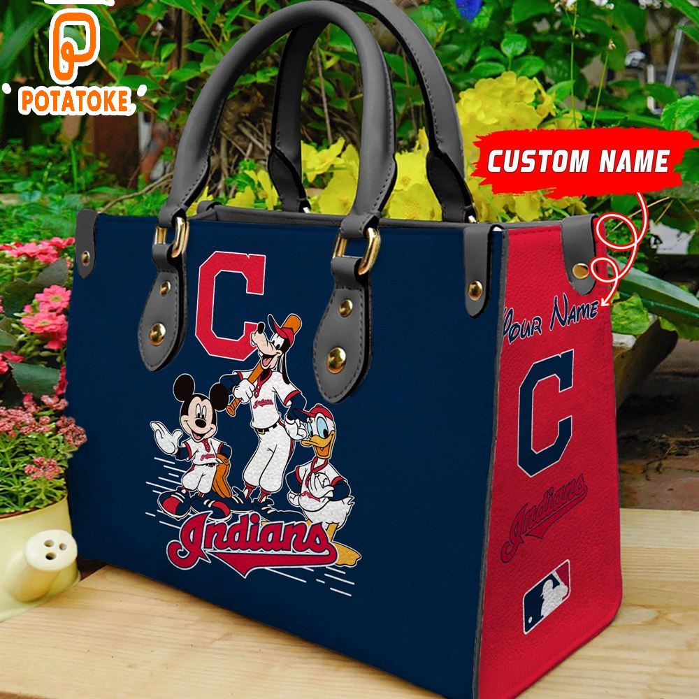 Cleveland Indians Disney Women Leather Hand Bag