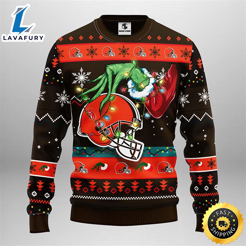 Cleveland Browns Grinch Christmas Ugly Sweater 1 wuizox