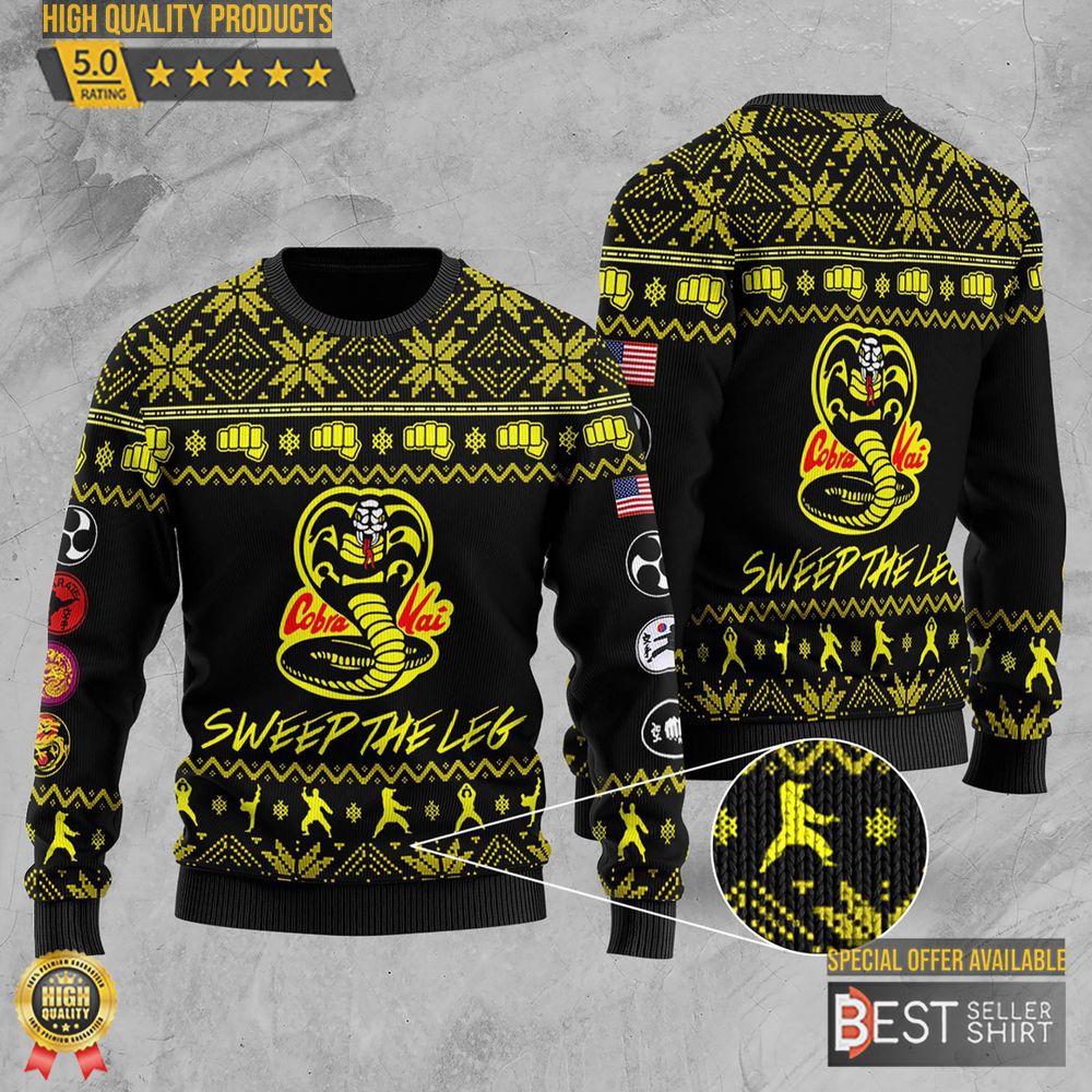 Cobra Kai Ugly Christmas Sweater Karate Kid Ugly Sweatshirt Christmas Gifts 1