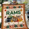 Colorado State Rams NCAA Football Welcome Fall Pumpkin Halloween Fleece Blanket Quilt2B1 ror6E