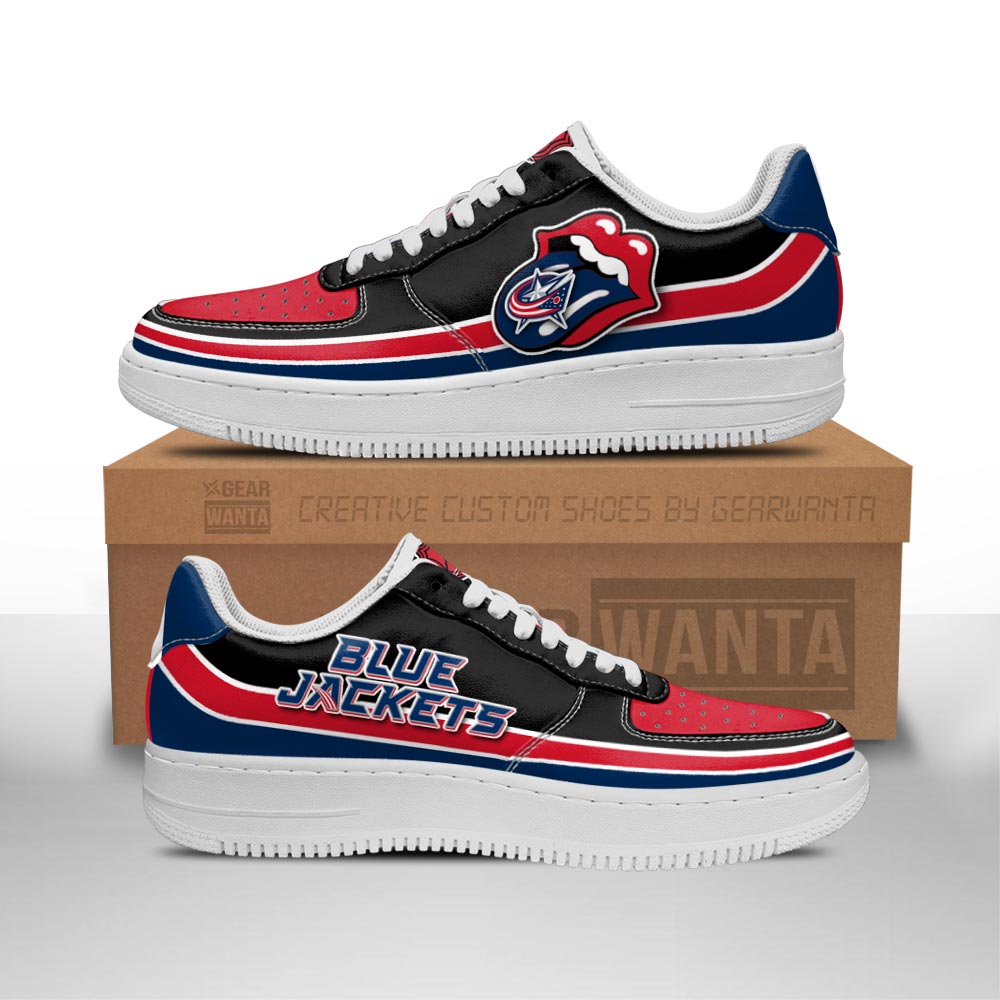 Columbus Blue Jackets Sneakers Custom Force Shoes Sexy Lips For Fans 1 GearWanta