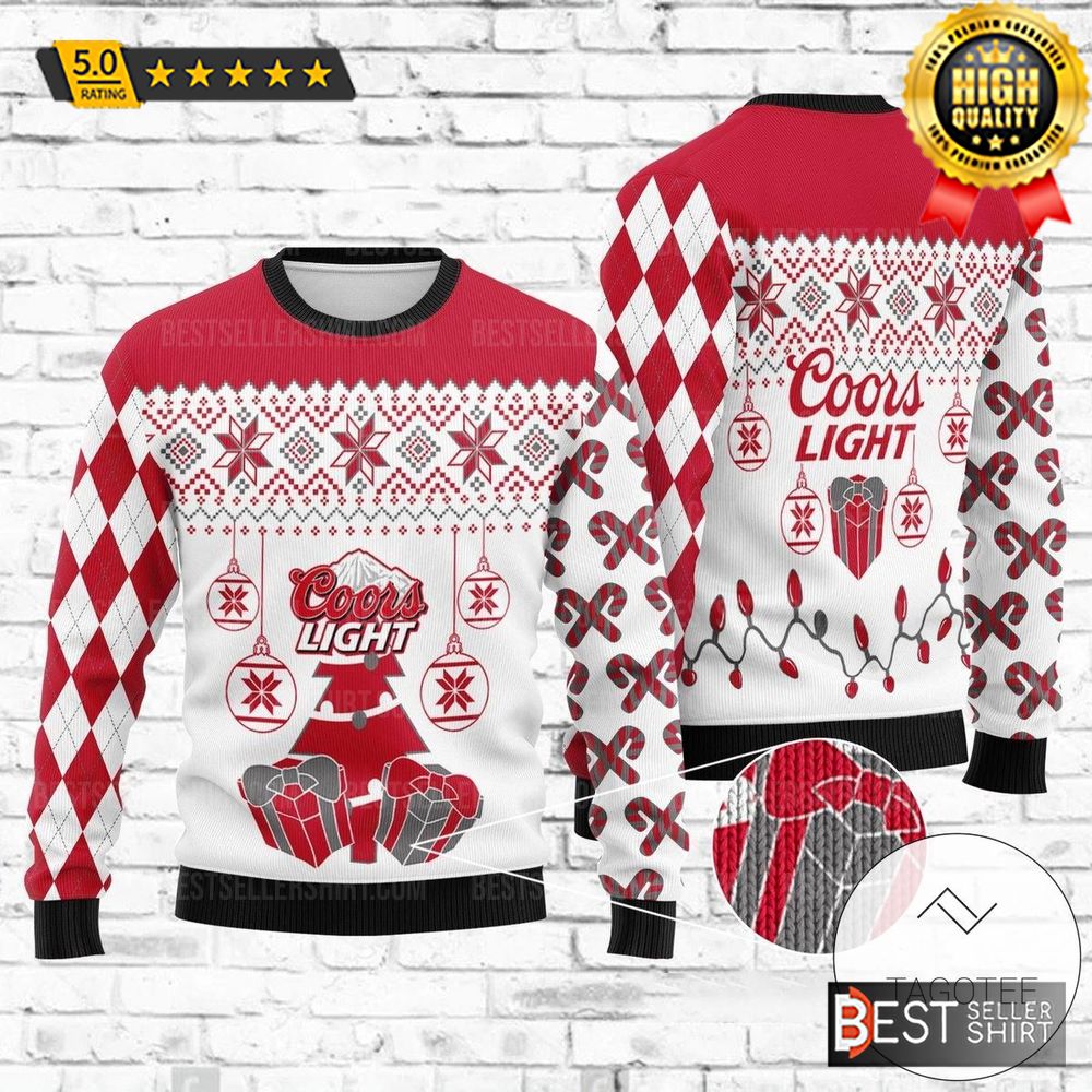 Coors Light Beer Logo Beer Lover Gifts Christmas Ugly Sweater 1