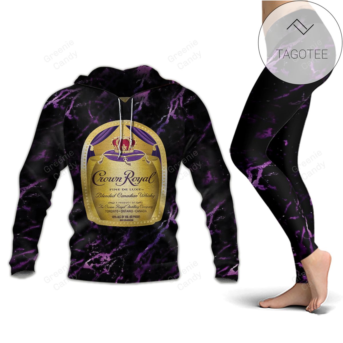 Crown Royal Fine De Luxe All Over Print 3D Hoodie And Leggings