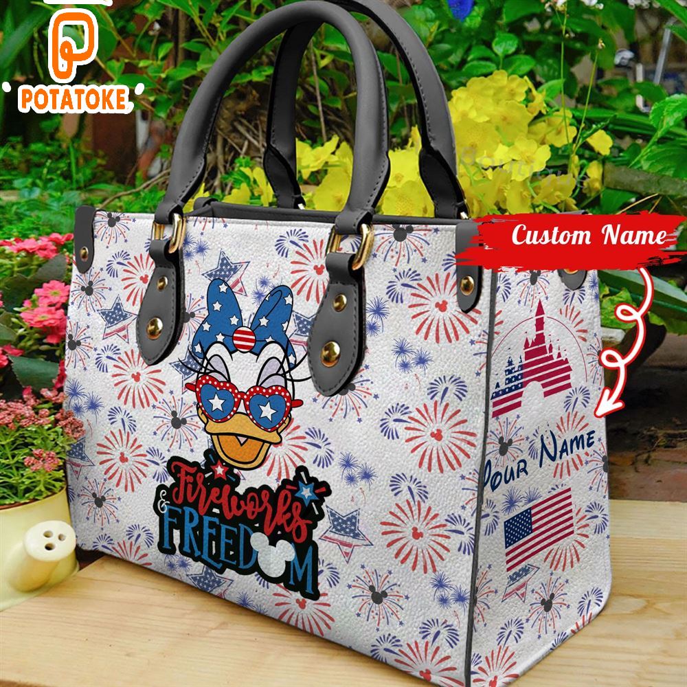 Daisy Duck th July Women Leather Hand Bag