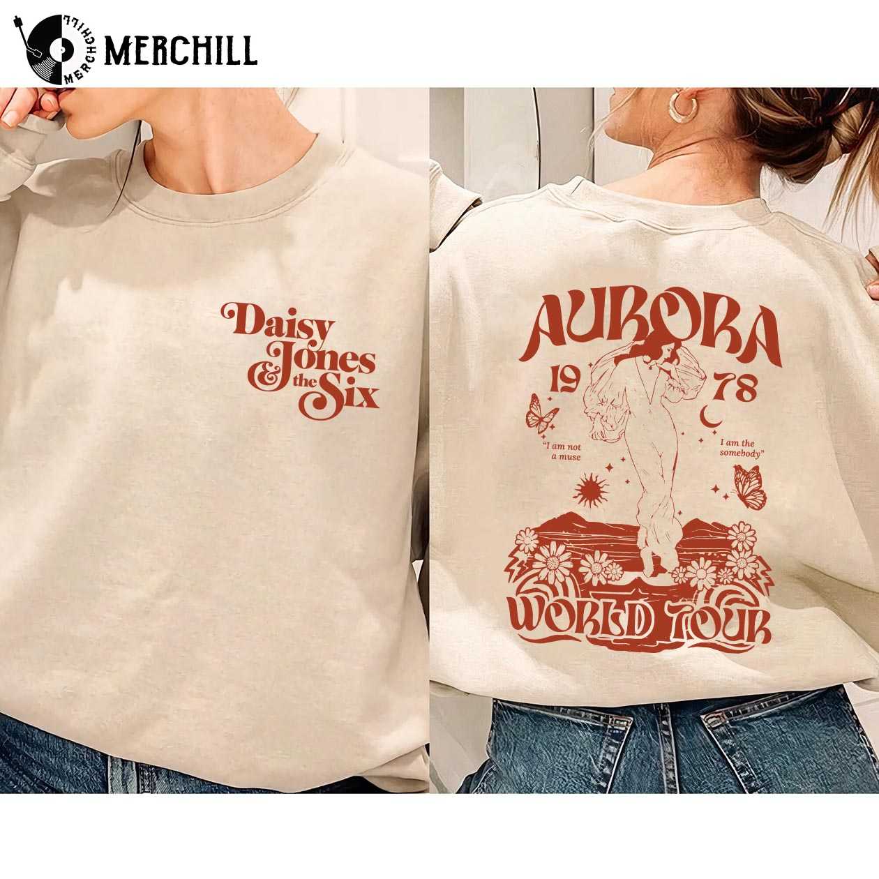 Daisy Jones And Billy Dunne Shirt Vintage Daisy Jones The Six Aurora Sweatshirt 2 Sides 2