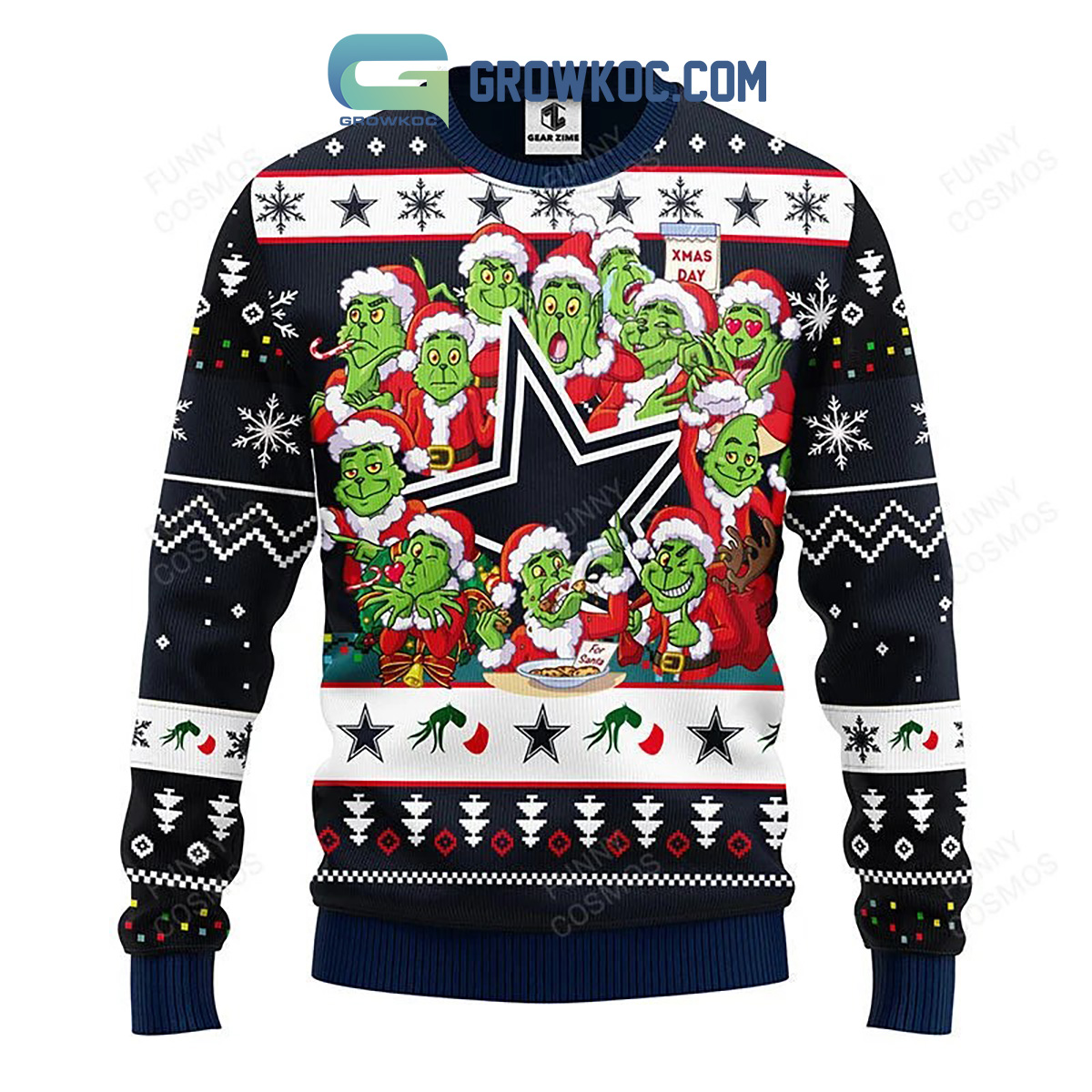 Dallas Cowboys 12 Grinch Xmas Day Christmas Ugly Sweater2B1 LbNUp