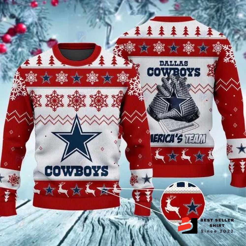 Dallas Cowboys America Team Christmas Ugly Sweater Christmas Sweater Dallas Cowboys 1