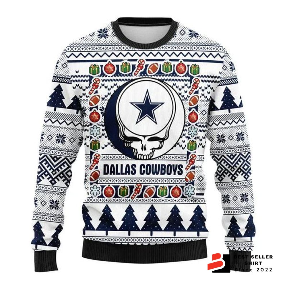 Dallas Cowboys Grateful Dead Ugly Christmas Sweater Christmas Sweater Dallas Cowboys 1