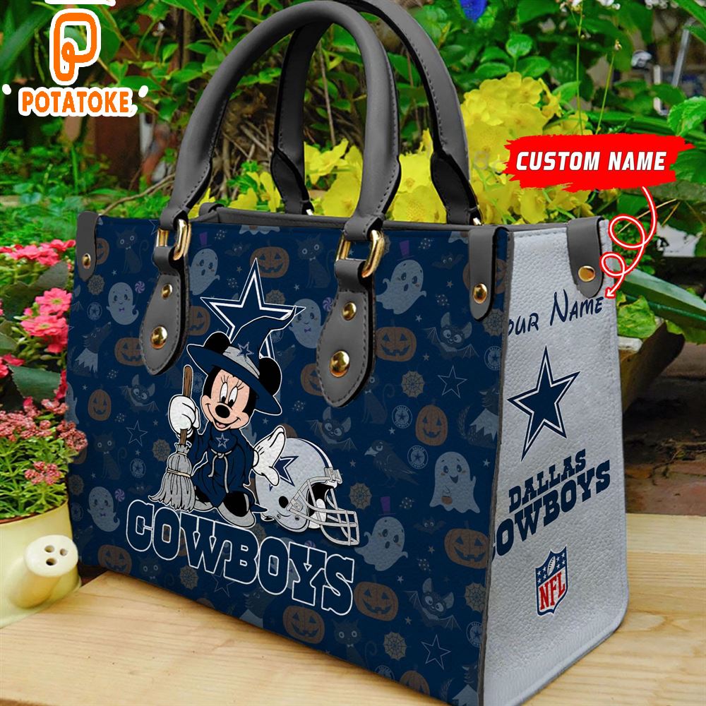 Dallas Cowboys NFL Minnie Halloween Women Leather Hand Bag