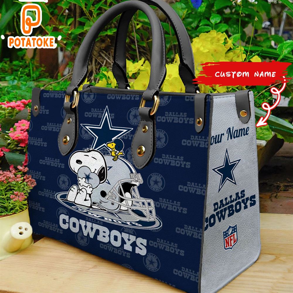 Dallas Cowboys Snoopy Women Leather Hand Bag