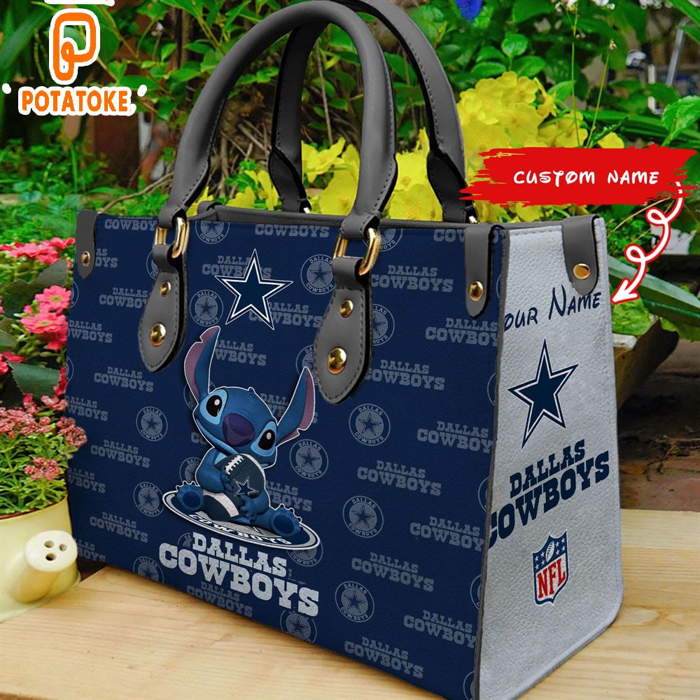 Dallas Cowboys Stitch Women Leather Hand Bag