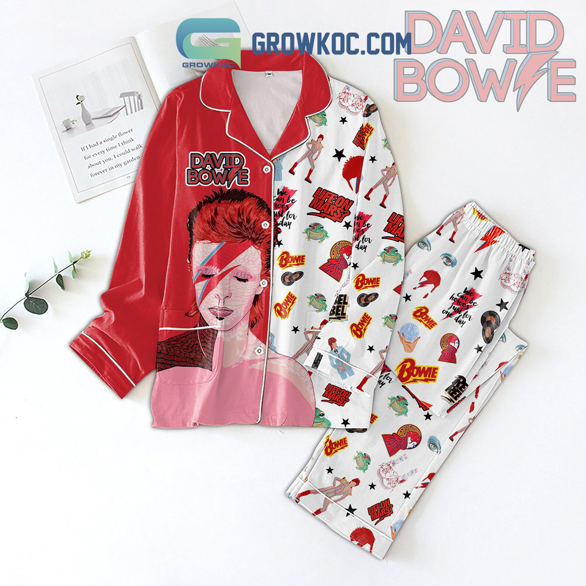 David Bowie Life On Mars Pajamas Set2B1 9TkrU