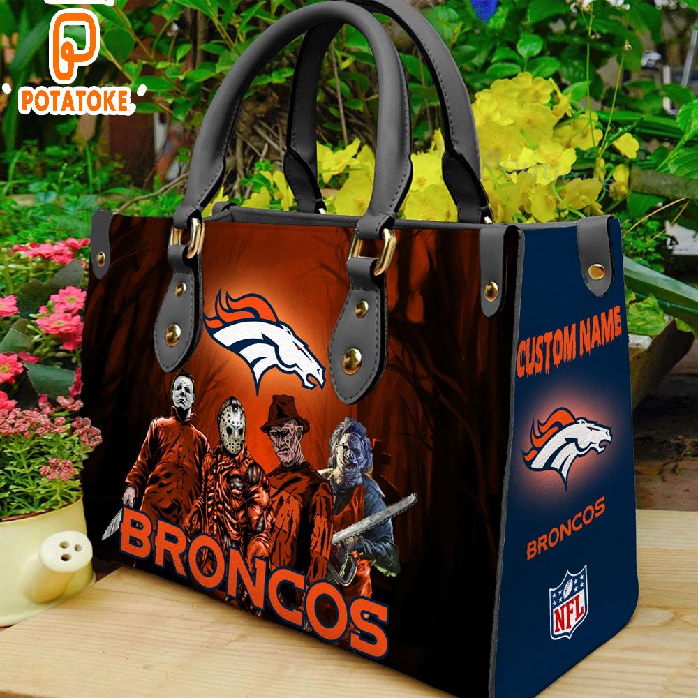 Denver Broncos NFL Halloween Women Leather Hand Bag