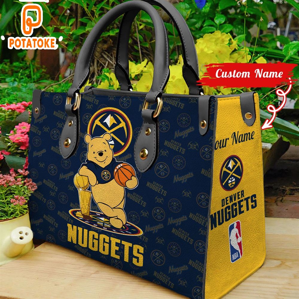 Denver Nuggets Champions Poor Bear Women Leather Hand Bag