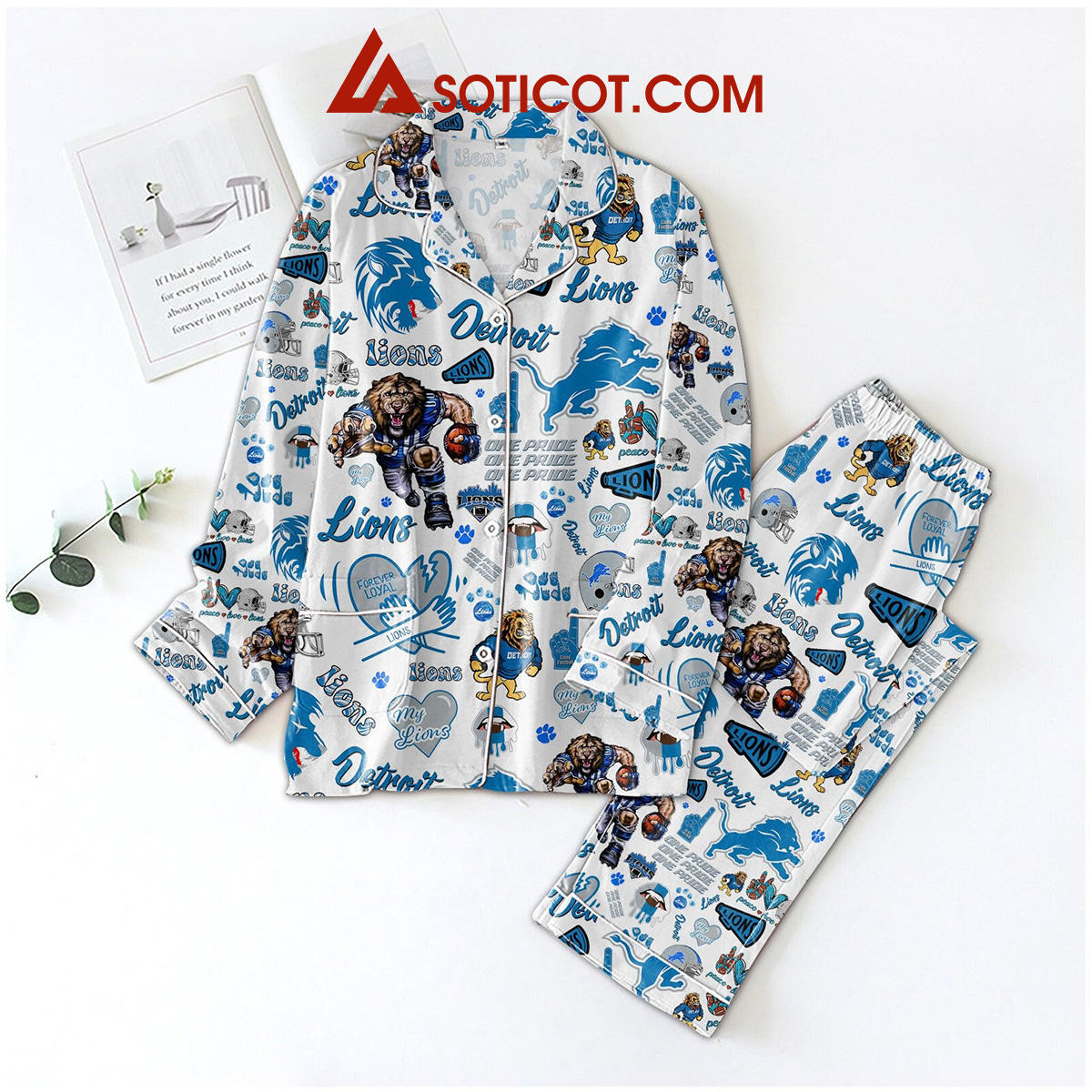 Detroit Lions One Pride My Lions Pajamas Set2B1 0ks1M