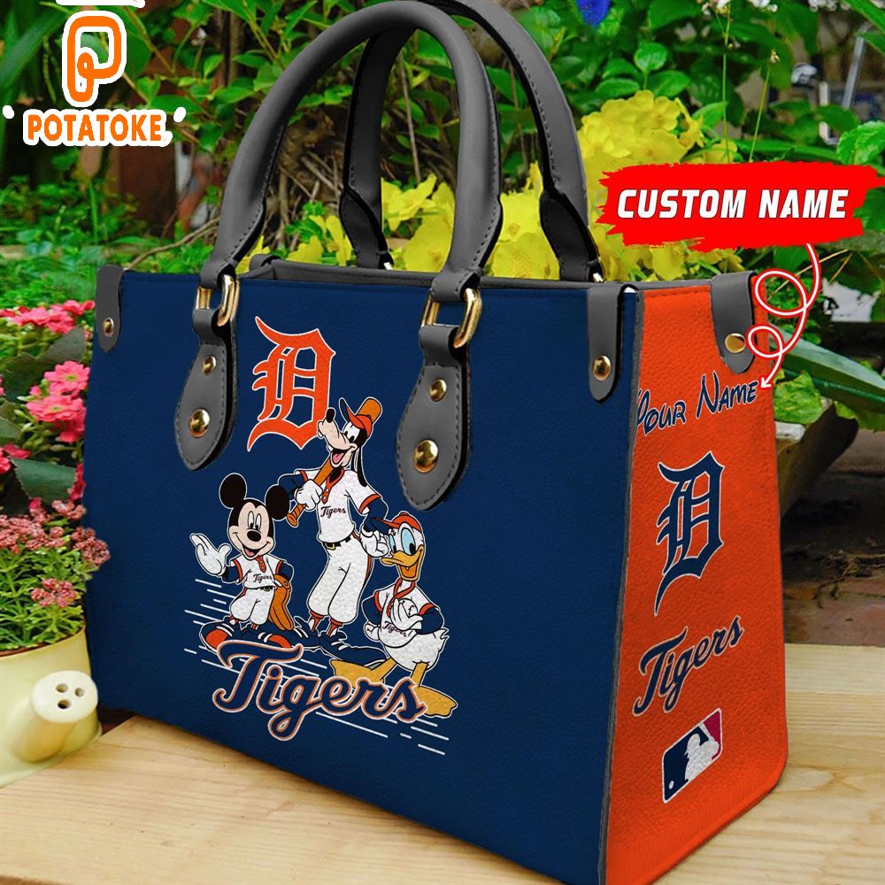 Detroit Tigers Disney Women Leather Hand Bag