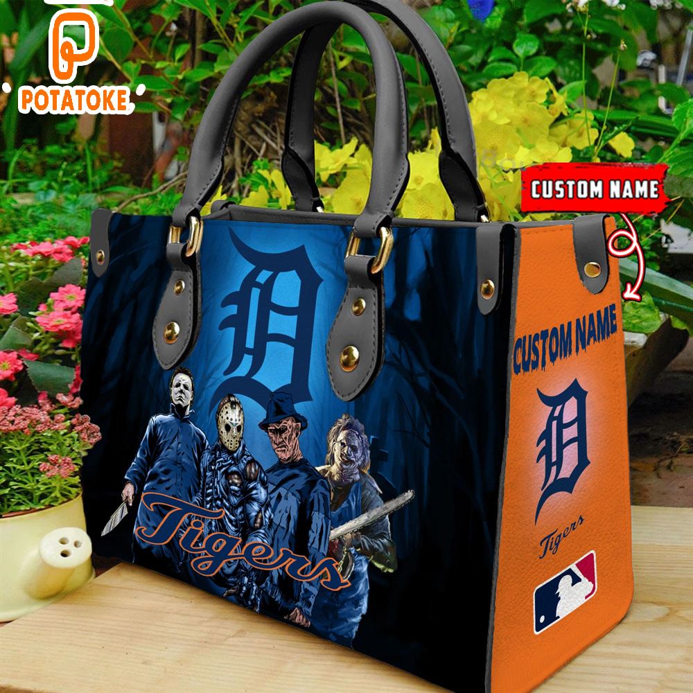 Detroit Tigers MLB Halloween Women Leather Hand Bag