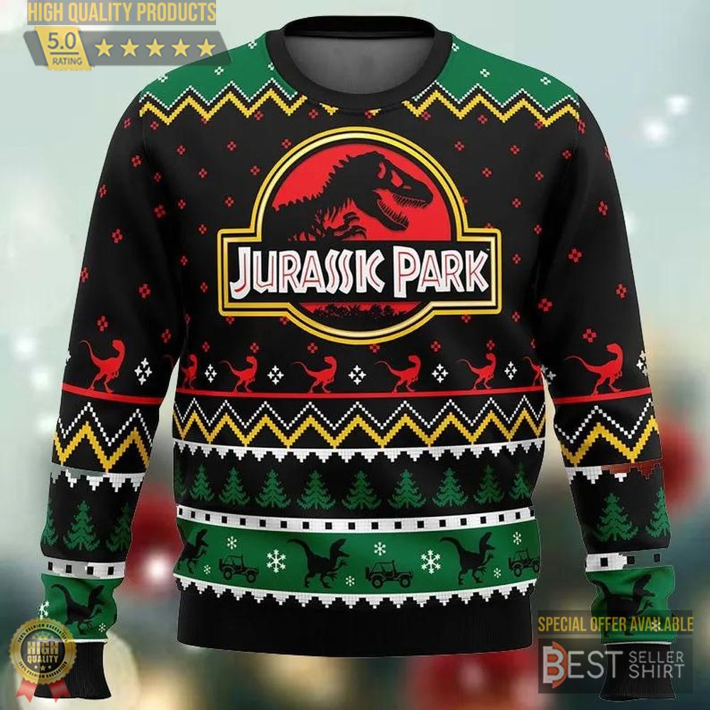 Dinosaur Park Ugly Christmas Sweater T Rex Xmas Sweatshirt Christmas Gift 1