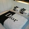 Dior Black Grey Inspired Bedding Set