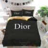 Dior Full Black Inspired Bedding Set