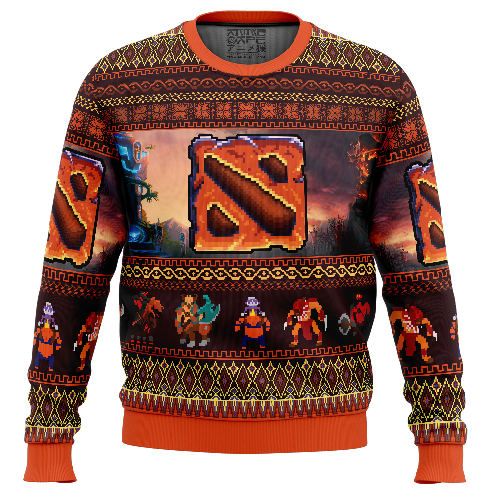 Dire Dota 2 Ugly Christmas Sweater FRONT mockup