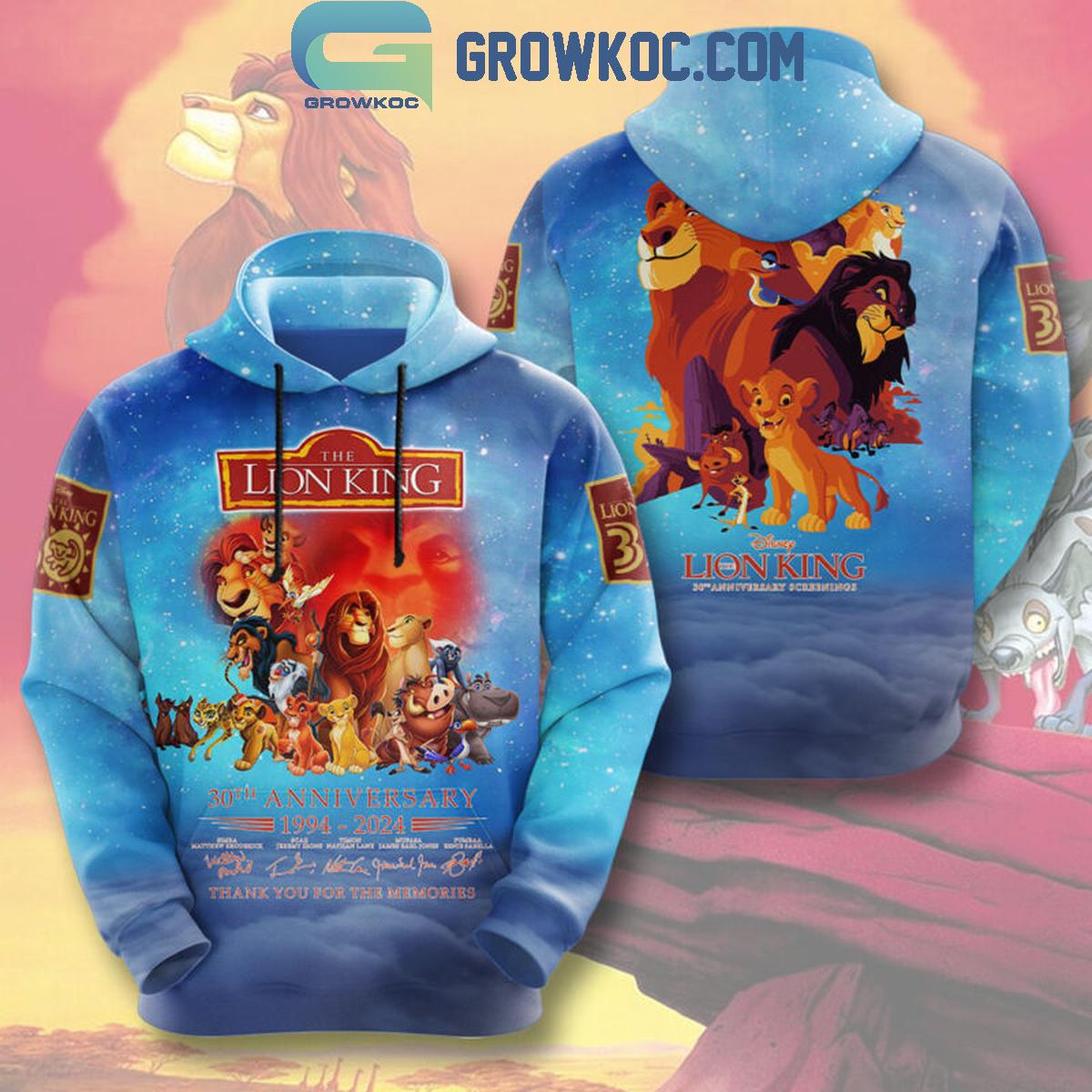 Disney Lion King 30th Anniversary Screenings Thank You Hoodie Shirts 1 0zsEV