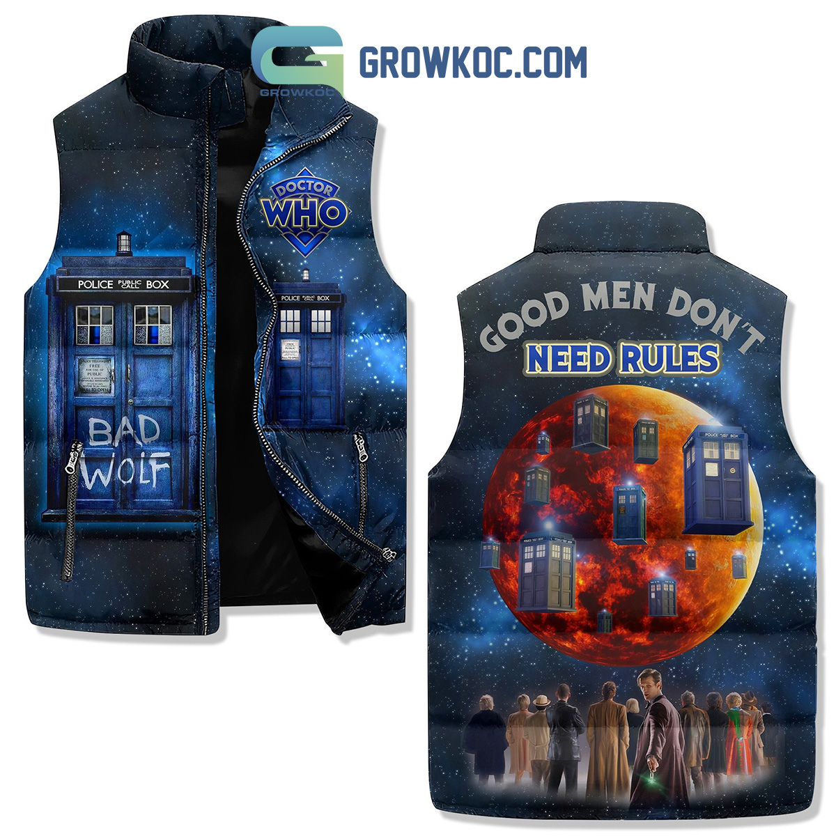 Doctor Who Good Men Sleeveless Puffer Jacket2B1 iVmK4