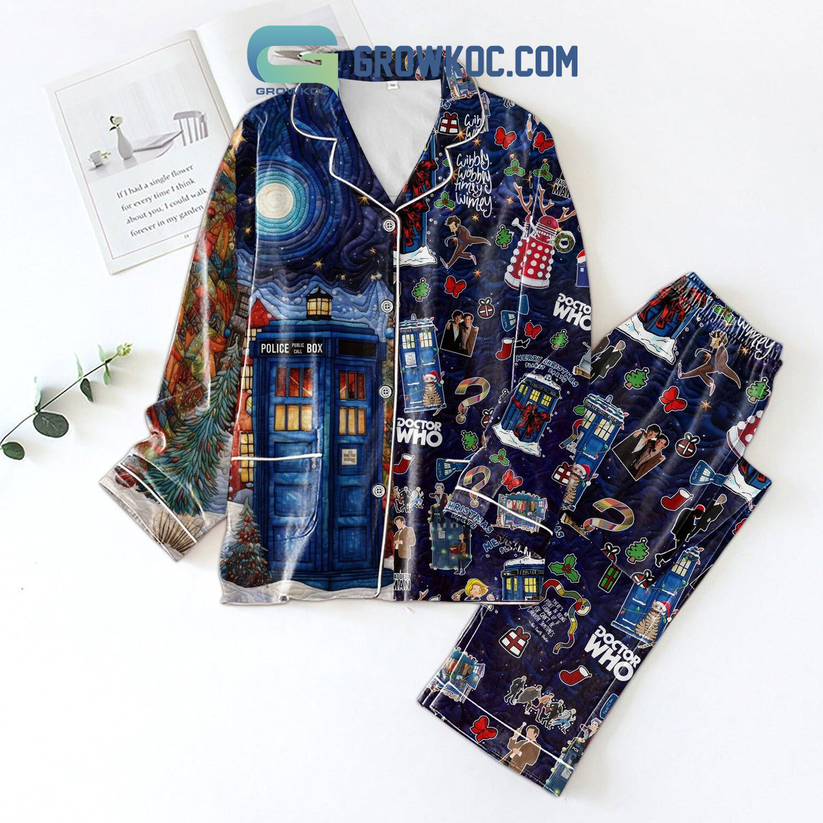 Doctor Who Merry Christmas Planet Earth Pajamas Set2B1 smxG0