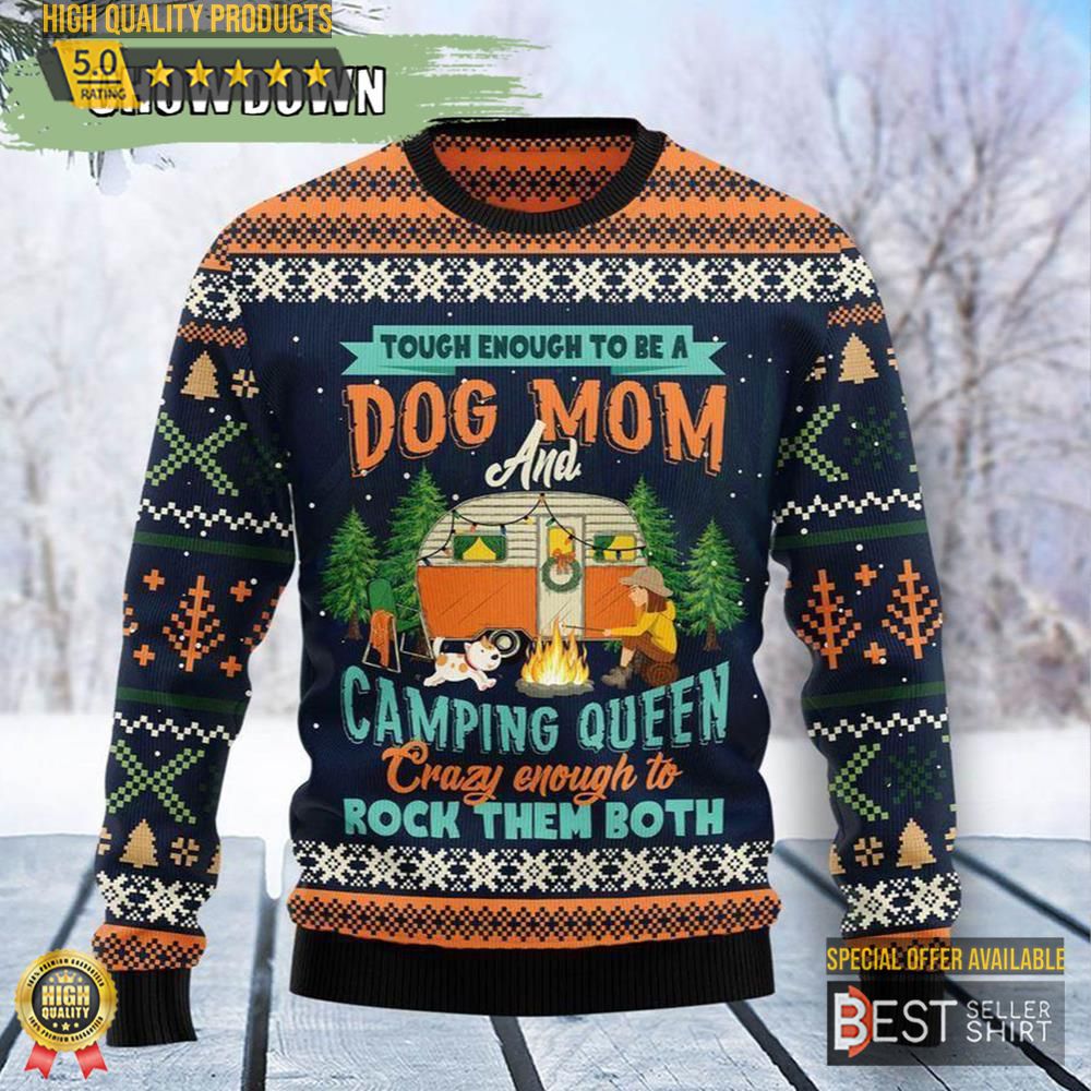 Dog Mom Camping Dog Ugly Christmas Sweater Christmas Gifts 1