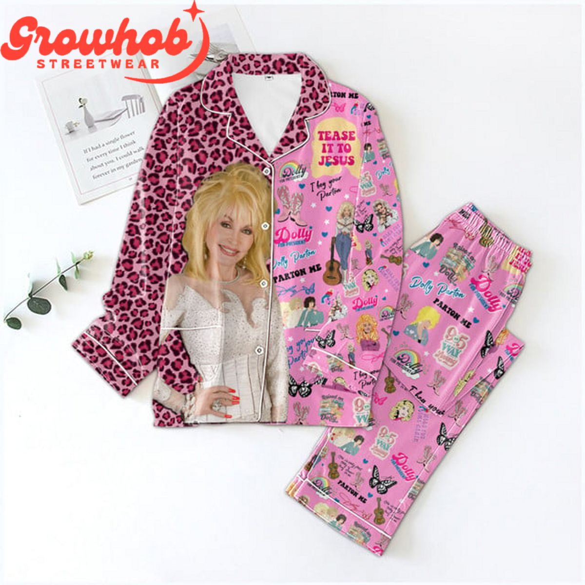 Dolly Parton Me Valentine Fan Polyester Pajamas Set c6fc05 0