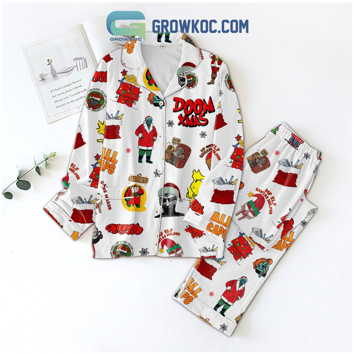 Doom X Mas MF Efl The Candy Cane Maker Pajamas Set 20bdc0 0