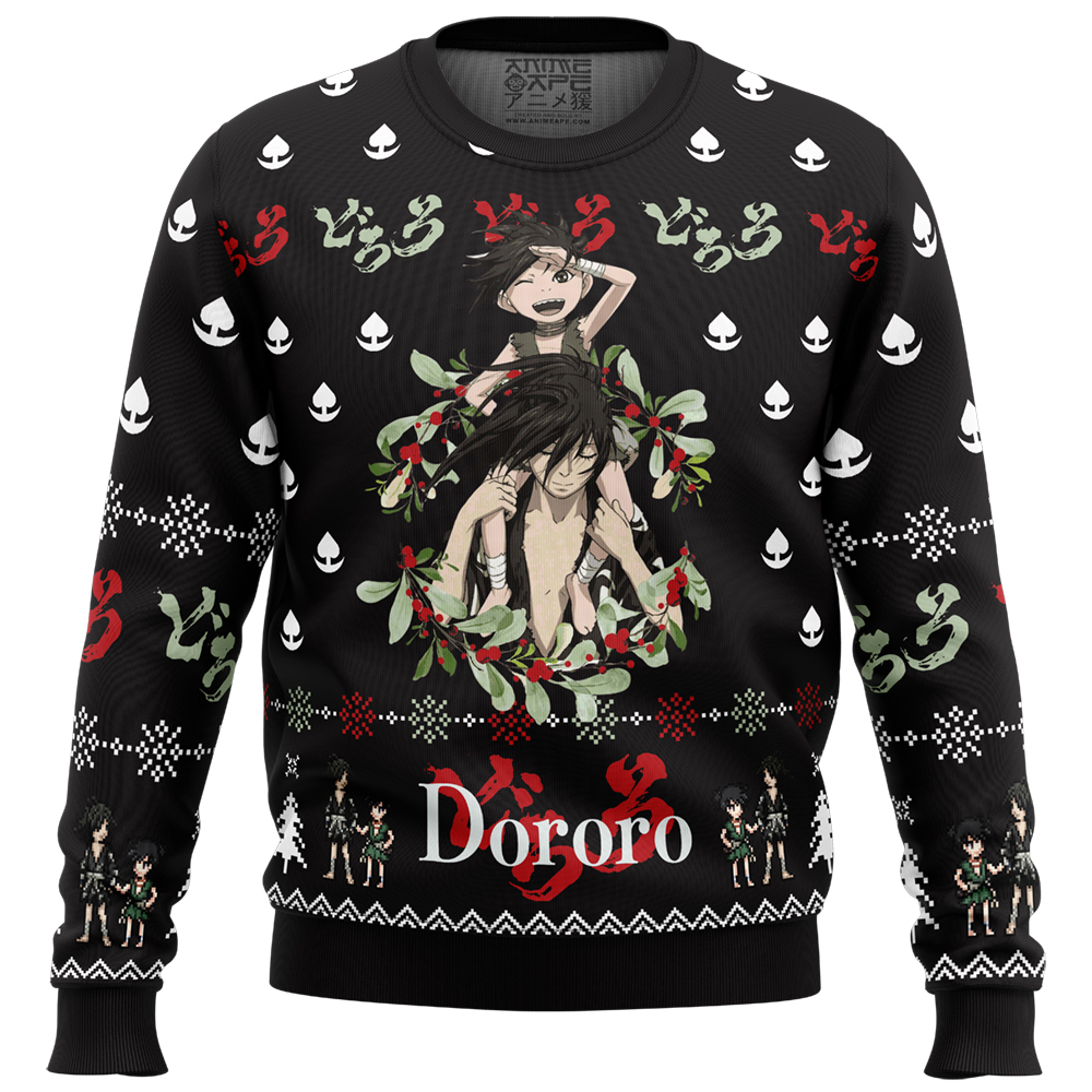 Dororo X Hyakkimaru Dororo Ugly Christmas Sweater FRONT mockup