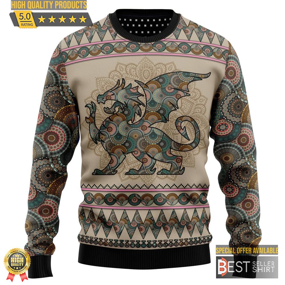 Dragon Mandala Ugly Christmas Sweater Christmas Gifts 1