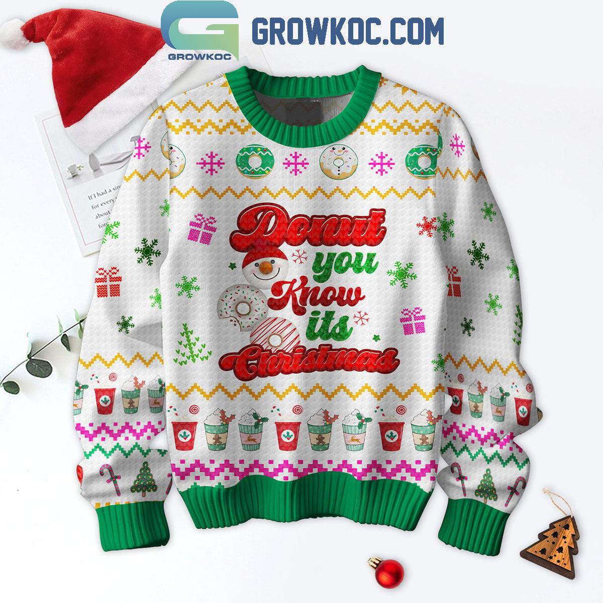 Dunkin Donuts Donut You Know Its Christmas 2024 Ugly Sweater 1 EfLmT