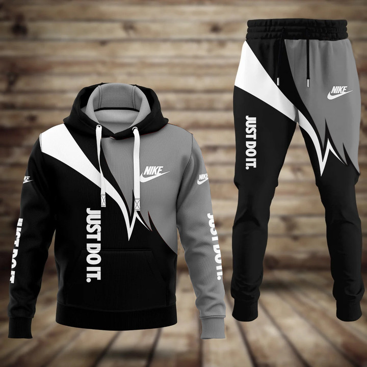 EVPCYwab T090822 27xxxNike Just Do It White Line Hoodie Jogger Pants 107