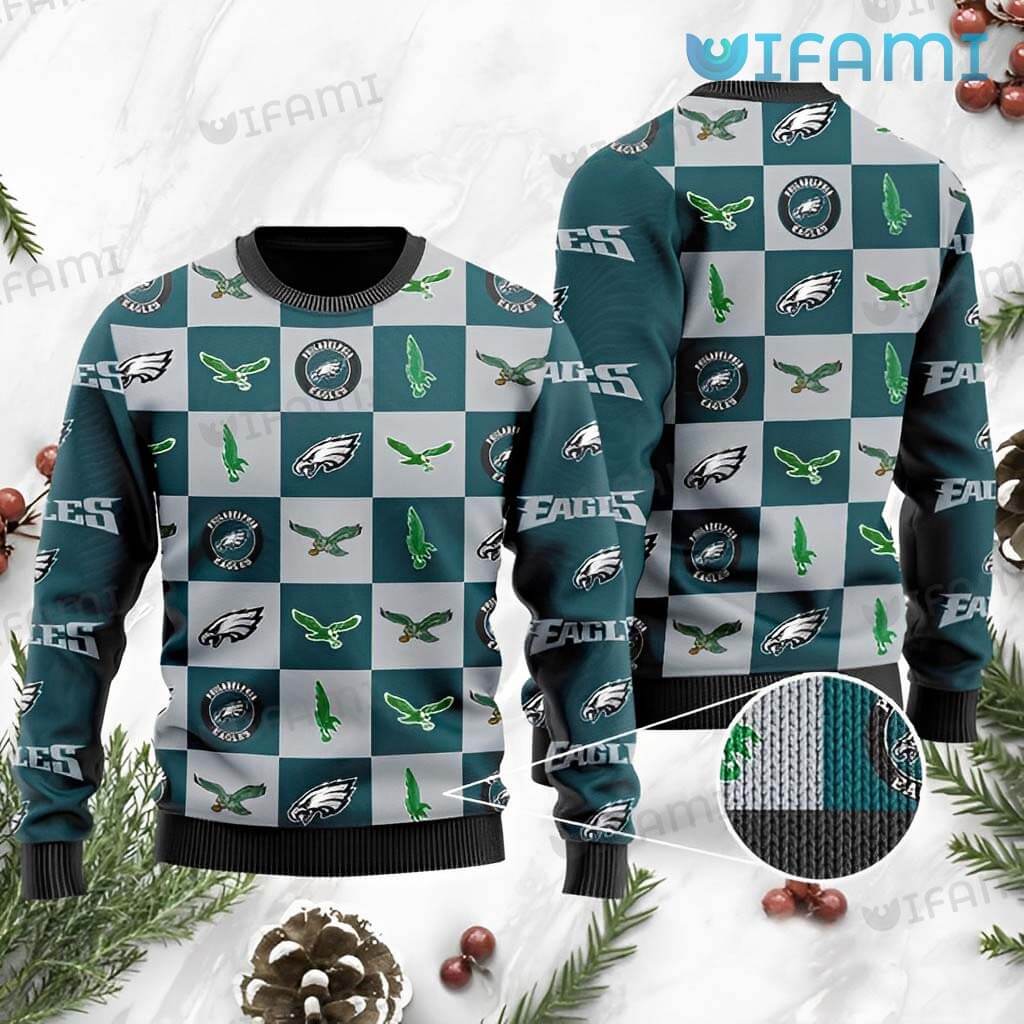 Eagles Ugly Sweater Logo History Checkered Philadelphia Eagles Gift