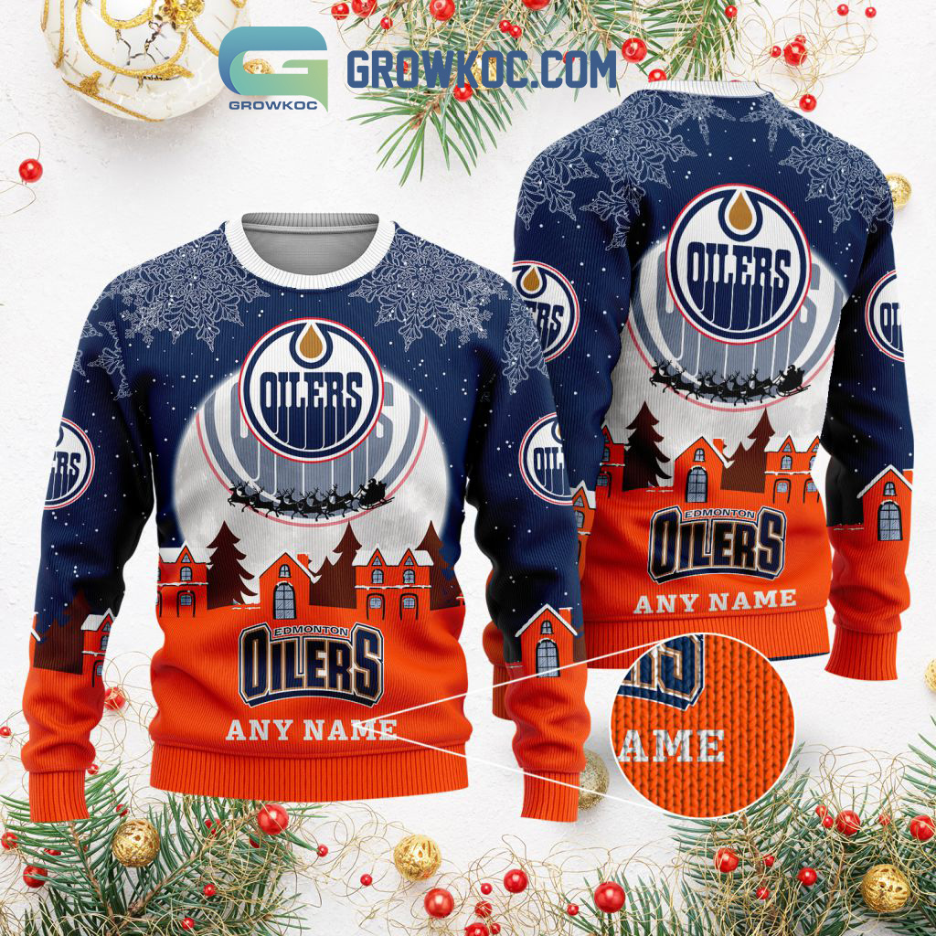 Edmonton Oilers NHL Merry Christmas Personalized Ugly Sweater2B1 2ux1O