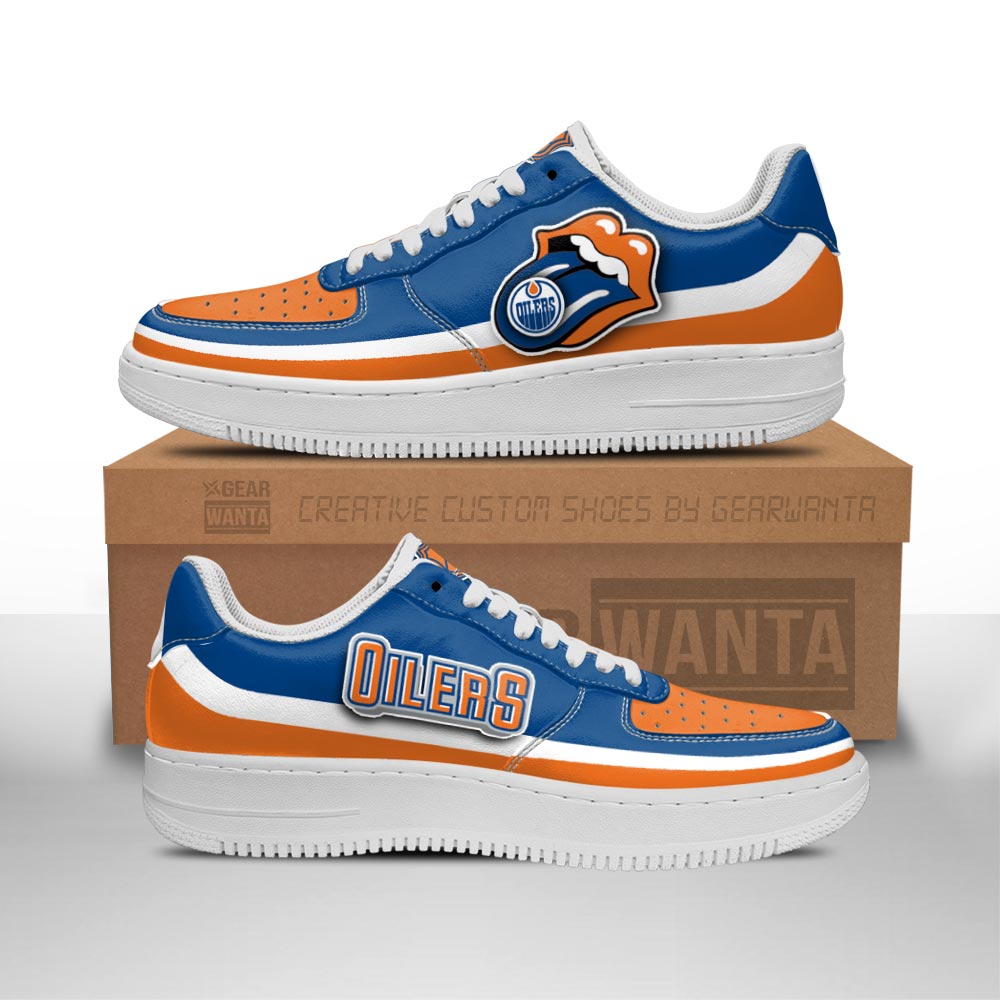 Edmonton Oilers Sneakers Custom Force Shoes Sexy Lips For Fans 1 GearWanta