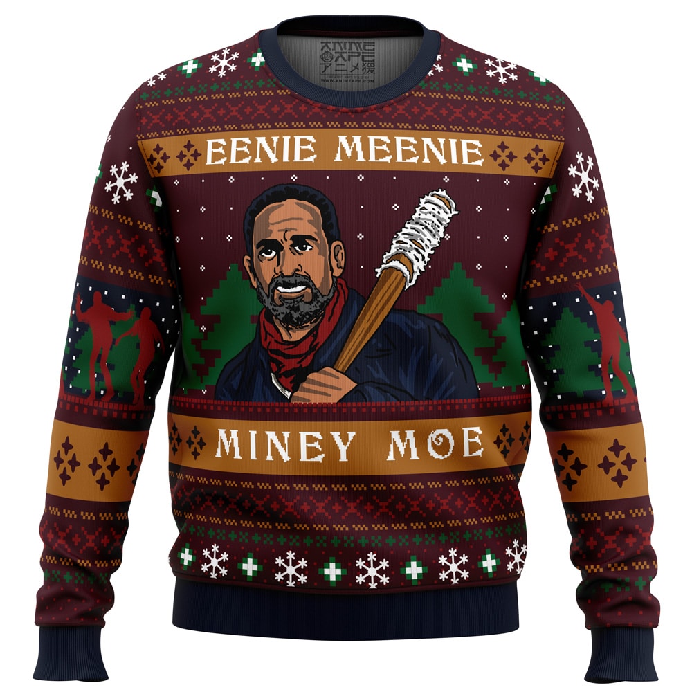 Eenie Meenie Miney MoeThe Walking Dead PC Ugly Christmas Sweater front mockup