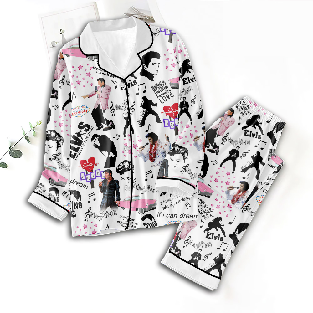 Elvis Presley Button Down Pajamas Set TANTN5610 mk1