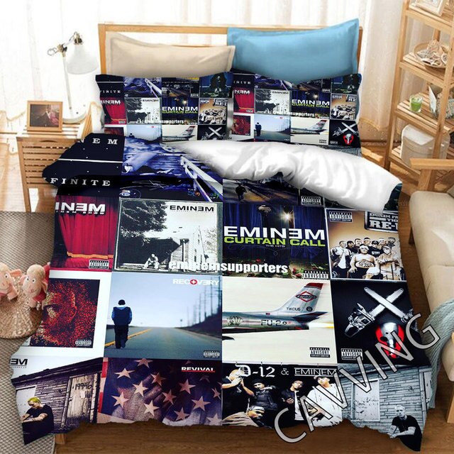 Eminem 3D Printed Bedding Set Duvet Covers Pillow Cases Comforter Bedding Set Bed Linen US Sizes.jpg 640x640